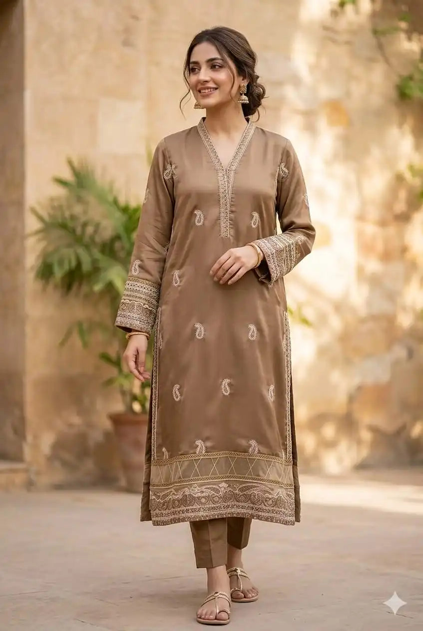 Mocha Paisley – Perfectly describes the soft mocha-brown base mixed with the traditional paisley motifs.