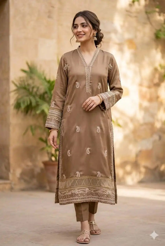 Mocha Paisley – Perfectly describes the soft mocha-brown base mixed with the traditional paisley motifs.