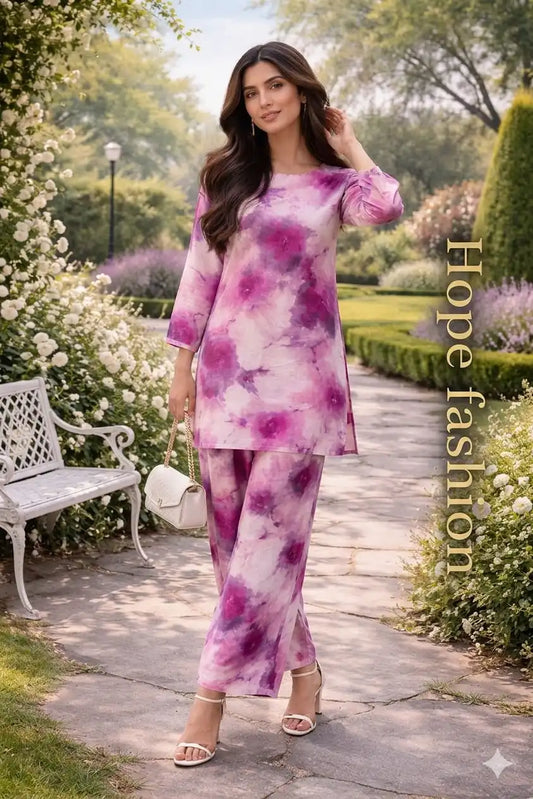 Orchid Watercolor – Captures the soft, artistic fluid blending of purple and pink shades.